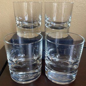 Crown Royal Whiskey Rocks Low Ball Cocktail Drinkware Barware Set Of 4